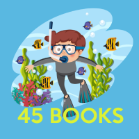 Kids: 45 books read Badge
