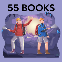Kids: 55 books read    Badge