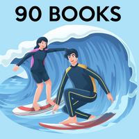 Kids: 90 books read  Badge